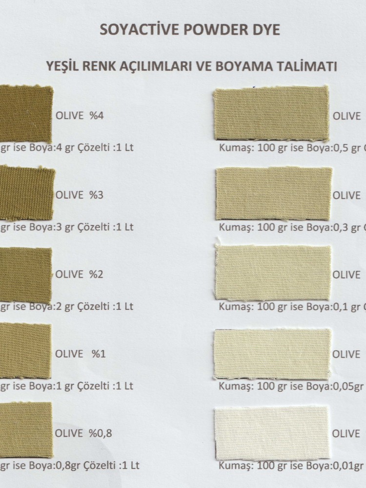 TOZ KUMAŞ BOYASI OLIVE POWDER DYE